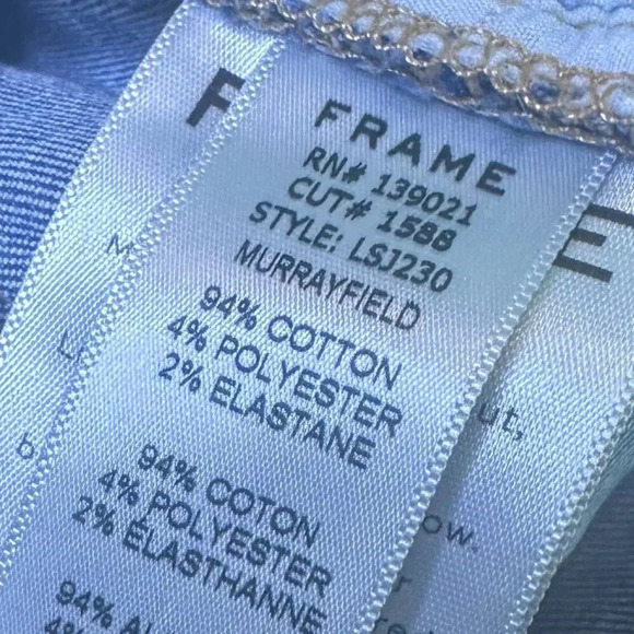Frame Denim Le Skinny De Jeanne Cropped Jeans Murrayfield Raw Hem Size 26 Women - Picture 9 of 9